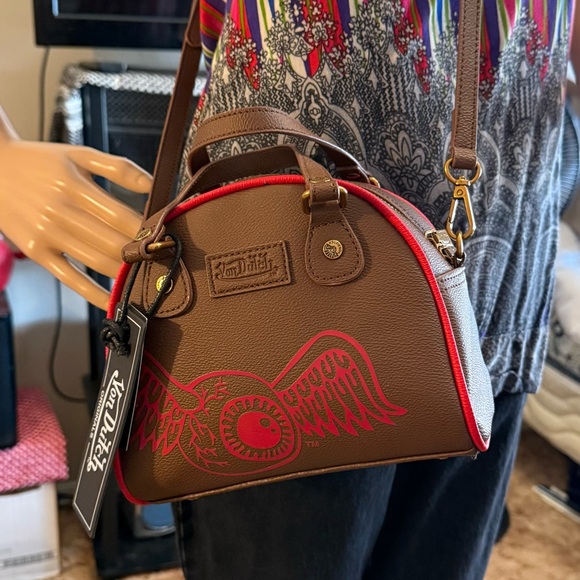 🔥 VON DUTCH Flying Eye Mini Bowling Bag Purse. - Picture 7 of 7